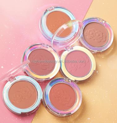 China Single Peach Waterproof Makeup Blush 6 Color Waterproof Blush Makeup Palette For All Skin Types for sale