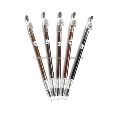 China Brown 5 Colors Waterproof Pencil Eyebrow Makeup Smoothy Waterproof Eyebrow Pencil With Sharpener Set for sale