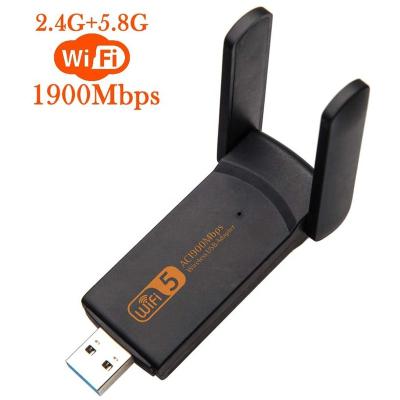 China Win 10 RTL8814AU 1900Mbps Driver Free USB 3.0 WiFi Dongle 802.11ac Desktop Super Fast Dual Band wifi 5ghz Adapter for Gaming PC for sale