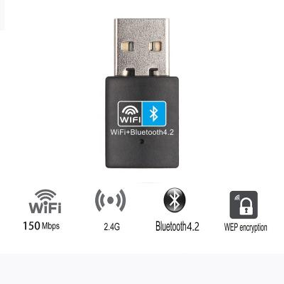 China Desktop RTL8723DU 150Mbps 2 in 1 USB WiFi Adapter BT 4.2 USB WiFi Receiver Network Card Wireless Transmitter for PC for sale