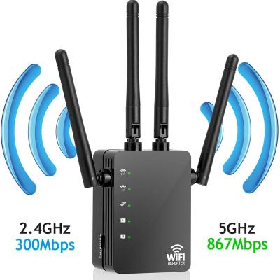 China Hot Selling Easy Signal Booster 802.11ac Extender 1200Mbps WiFi Range Extender WiFi Signal Booster Amplifier for sale