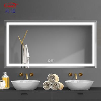 China Illuminated Factory Wholesale Led Salon Attached Light Backlit Hotel Vanity Fitness Large Full Length Wall Hanging Smart Mirror For Bathroom for sale