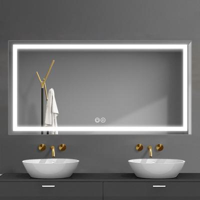 China Illuminated Genuine Smart Fitness Bathroom Attached Salon Full Length Vanity Large Hotel Decor Wall Mirror With Led Light for sale