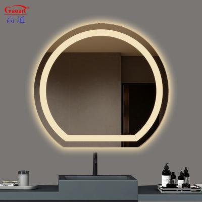 China Illuminated New Design Luxury Wall Modern Bath Large Oversized Ornate Black Bedroom For Decoration Smart Bathroom Mirror for sale