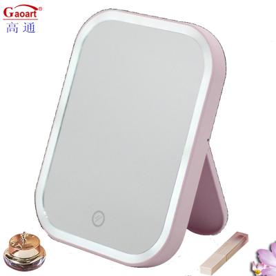 China Fashion Genuine Dressing Light Custom Cosmetic Table Beauty Compact Make-Up Portable Makeup Vanity Mirror Led for sale