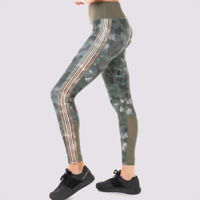 China Low MOQ Breathable Women High Waist Tik Tok Leggings Mesh Fitness Workout Lift Up Squat Proof Camouflage Printed Yoga Pants for sale