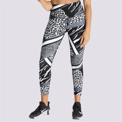 China 2022 MOQ Breathable Low Customize Logo Female Running High Waist Fitness Sports Gaiters Pirnts Tight Yoga Sports Pants for sale