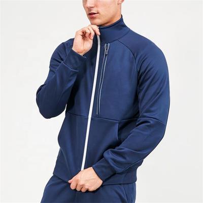 China 2021 Low Moq Breathable Custom Sports Casual Zip Up Stand Collar Sports Track Athletic Wear Mens Running Jacket for sale