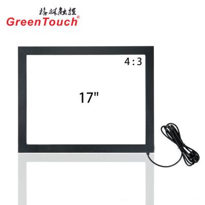 China Real 2/4/6 Point Touch Tempered Glass Multi Touch Screen IR Monitor 17