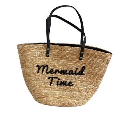 China Good Quality Waterproof Custom Women's Handmade Bag Straw Beach Basket Bag for sale