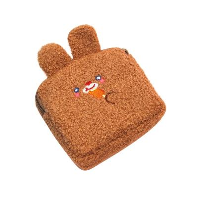 China Fashion Mini Plush Soft Purse Cute Place Travel Light Wallet With Ears for sale