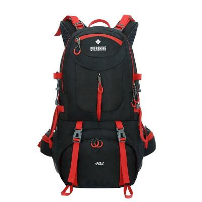 China EVERSHINE 40L Outdoor Activities Black Trekking Curve Gym Polyester Camping Backpack for sale