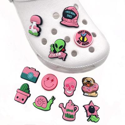 China Wholesale High Quality Hoop Charm Shoe Charms Croc Accessories Cute PVC Shoe Decoration For Hoop Kids Party Favors for sale