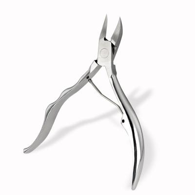 China Stainless Steel Smooth Fine Trimmer Trimming Pedicure Care Dead Leather Scissor Nippers Nail Clippers for sale