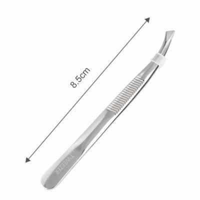 China Hot Selling Miroor Finish Stainless Steel Slant Tip Tweezers for sale