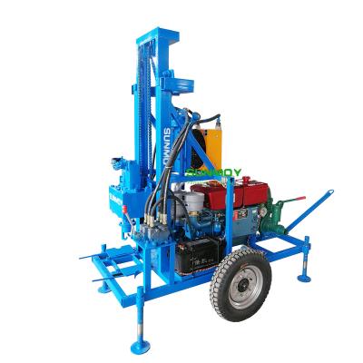 China Restaurant 100m Diesel Engine Hydraulic Drilling Rig Water Well Drilling And Rig Machine Portable for sale