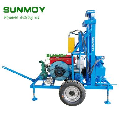 China NEW SUNMOY HF260D-120 2023 Portable Irrigation Water Well Rig 120Meter for sale