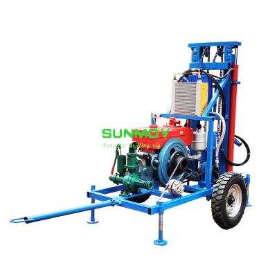 China Construction worksÂ   100m Diesel Engine Hydraulic Drilling Rig Rock and Soil Rig Portable Water Well Drilling Machine for sale