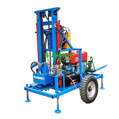 China HOT SALE HF300D-100 Irrigation Portable Water Well Drilling Rig SUNMOY For Diesel Engine 100meter Drill Rig for sale