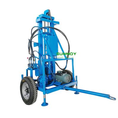 China Construction material stores SUNMOY SG260D-100 220V diesel engine drilling rig electric motor driven water well drilling rig for sale