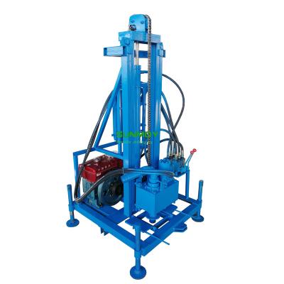 China 80m PDC Diesel Engine Drilling Rig Gasoline Engine Water Pump Portable Hydraulic Drill Bit is Optional for sale