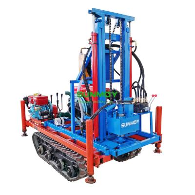 China Construction material stores SUNMOY HC300D-120 hydraulic portable drilling rig water well drilling rig for sale