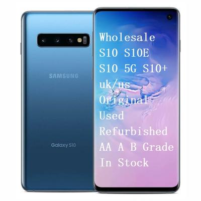 China wholesale original sansung s10 used phone for samsung s10 s10e s10+ s10 5G global version smartphone SamsungS10 for sale