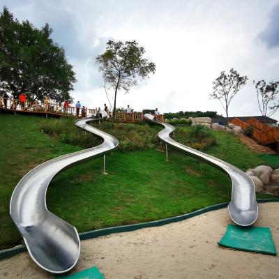 China Custom 304 stainless steel slide slide kids and adults outdoor playground for sale for sale