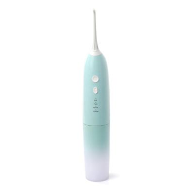 China Flosser Macaron Color Electric Rechargeable Water Spout Design Teeth Flosser Humanized Cleaning Dental Flosser for sale