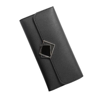 China Simple Wholesales PU Leather Travel Wireless Charging Wallet With Power Bank Phone Holder Case Purse for sale