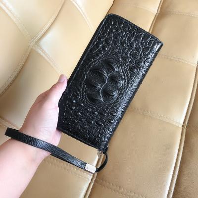 China Waterproof custom logo rfid blackening real genuine leather men vintage business purse multifunctional wallet for sale