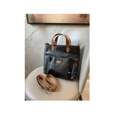 China High Quality Fashion Simple Leather Shoulder Bag Handbag Casual Tote Bag for sale