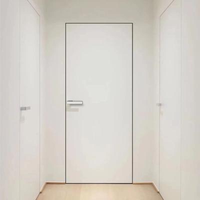 China Fire Protection MDF HPL Panel Invisible Aluminum Combo Door Honey Core Inside Fill Interior Door for sale