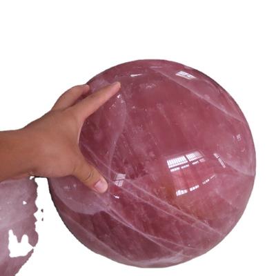 China Wholesale Custom Natural Donghai Rose Quartz Magic Crystal Stone Sphere Healing Ball for sale