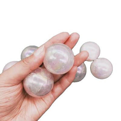 China Wholesale Natural Donghai Rose Quartz Ball Rose Crystal Ball Wedding Souvenirs for sale