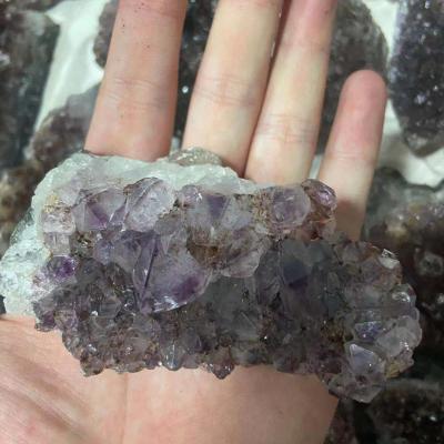 China Wholesale Natural Amethyst Crystal Primitive Small Group Donghai Amethyst Crystal Hole for sale