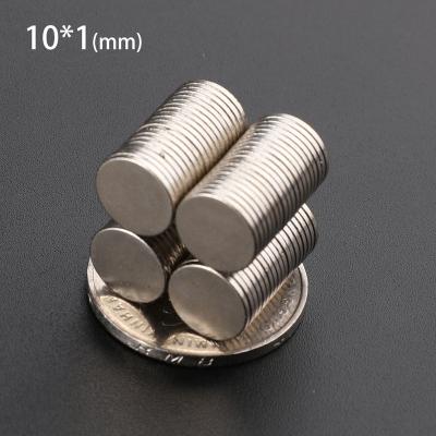 China Industrial Magnet 10x1 Neodymium Magnet 10mm x 1mm Round N35 NdFeB Super Strong Powerful Permanent Magnetic Disc 10x1 for sale