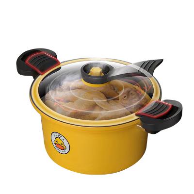 China Sustainable Durable Kitchen Cooking Micro Pressure Cooker Soup Non-Stick Multifunctional Casserole Pot for sale