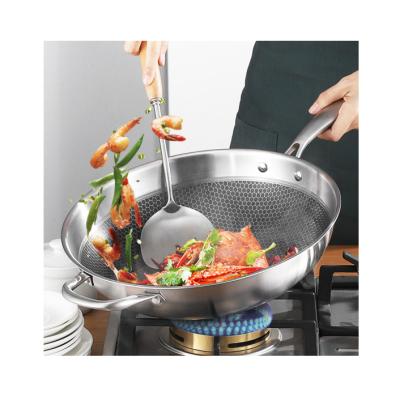 China Wholesale Household Non-Stick Casserole Traditional No Oily Smoke Pan Kitchen Supplies Non-Stick Wok for sale