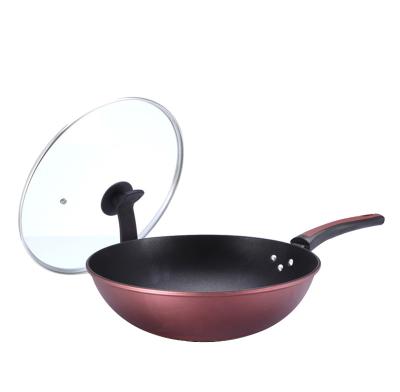 China Household Sustainable Non-stick Saucepan Set High Temperature Metal Smokeless Nonstick Cookware for sale