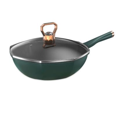 China China Factory Direct Sales Sustainable Wok Cover Stainless Steel Fashion Durable Nonstick Pan for sale