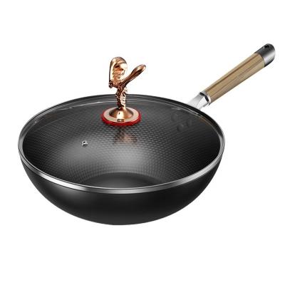 China Simple Minimalist OEM Restaurant Equipment Wok Stove Wok Stainless Steel Non-Stick Cookware Sets for sale