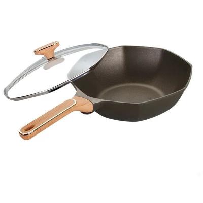 China Multifunctional Chinese Cookware Minimalist Cast Iron Kitchen Direct Selling Wok Stick Cookware Set No for sale