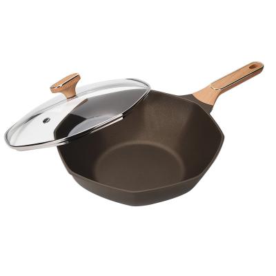 China Stocked Good Quality Kitchen Cookware Nonstick Pan Set Non Stick Kitchen Octagonal Frying Pans for sale