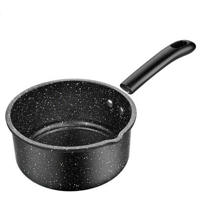 China Sustainable Sale Non-Stick Coated Saucepan and Sauce Pan Non-Stick Cookware Stainless Steel Milk Set for sale