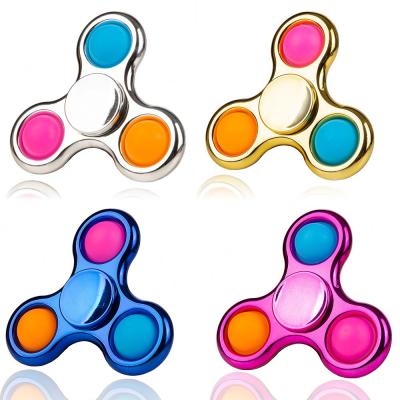 China Mini Amazon Hot Selling Spin Top Sound Sensory Silicone Push Link Dye Push Bracelet Bubble Shaker Toy Spinner for sale