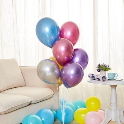 China 12 Inch Toy Wholesale Round Helium Metallic Biodegradable Birthday Gift Balloons Graduation Party Decoration Inflate For Parties for sale