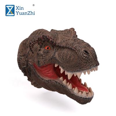 China Big Mouth Child Puppet Story-telling Toys Warcraft Dinosaur Soft Rubber Plastic Hand Puppet Interactive Game Toy for sale