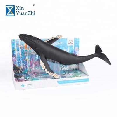 China 3D Hand Paint PVC Sea Animals Whale Soft Realistic Ocean Model Ocean Animal Figure Toys For Souvenir Gift for sale