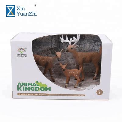 China plastic like real pvc mini deer toys plastic deer animal figurines for kids for sale